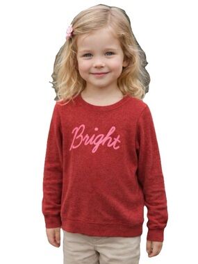 Wildfox Kids Bright Christmas Red Sweater Size 7/8